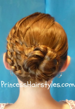 Basket Weave Braid Woven Bun Hairstyle Hairstyles For Girls
