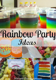 rainbow party, rainbow birthday, rainbow jelly, rainbow cake