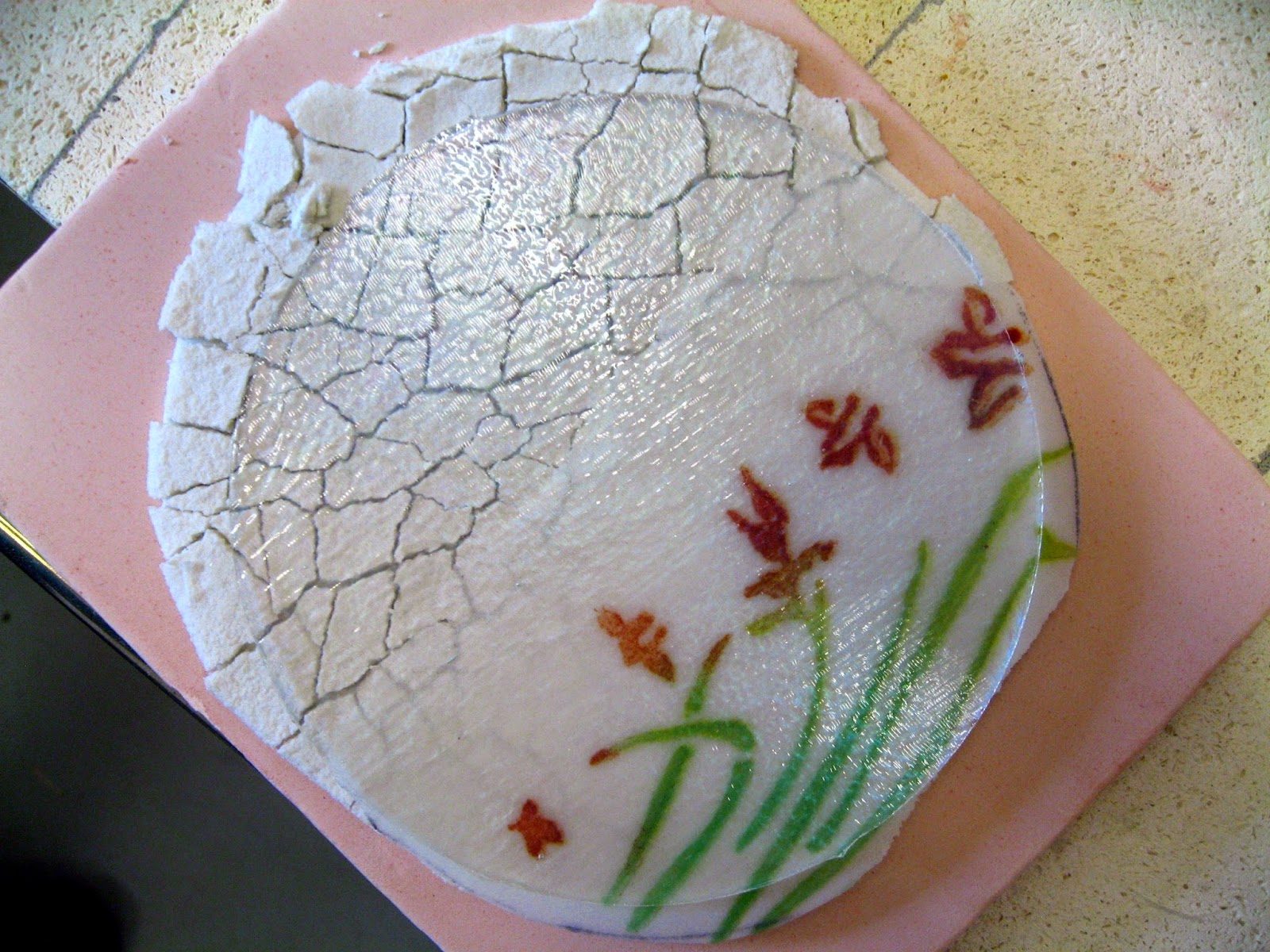 Capped wafer and crackle ready for the first firing