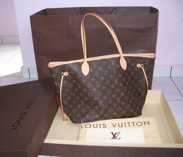 aku, ebay dan kehidupan Ini...: My Used Bag - LV Louis Vuitton Monogram Neverfull Handbag M40156