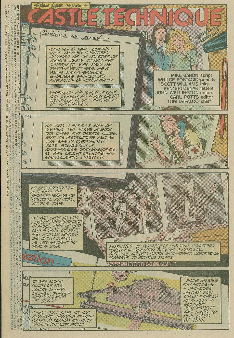 Read online The Punisher (1987) comic -  Issue #12 - Castle Technique - 2