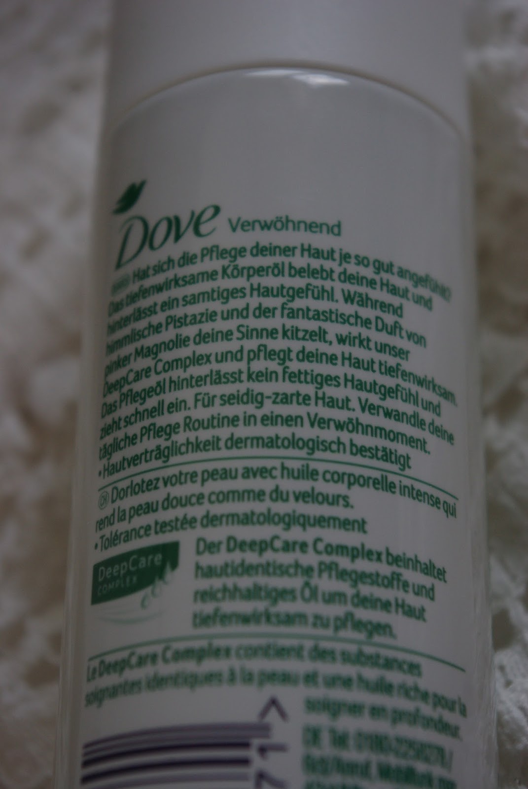 Lucciola [Produkttest] Dove Verwöhnendes Körperöl mit Pistazie und