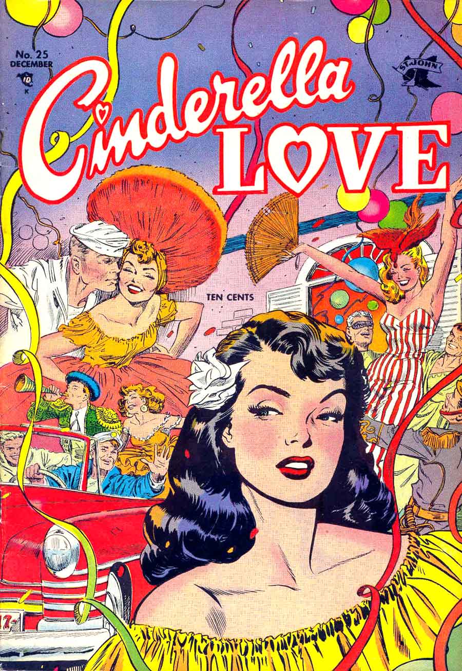 Matt Baker st.john golden age 1950s romance comic book cover art  - Cinderella Love v2 #25