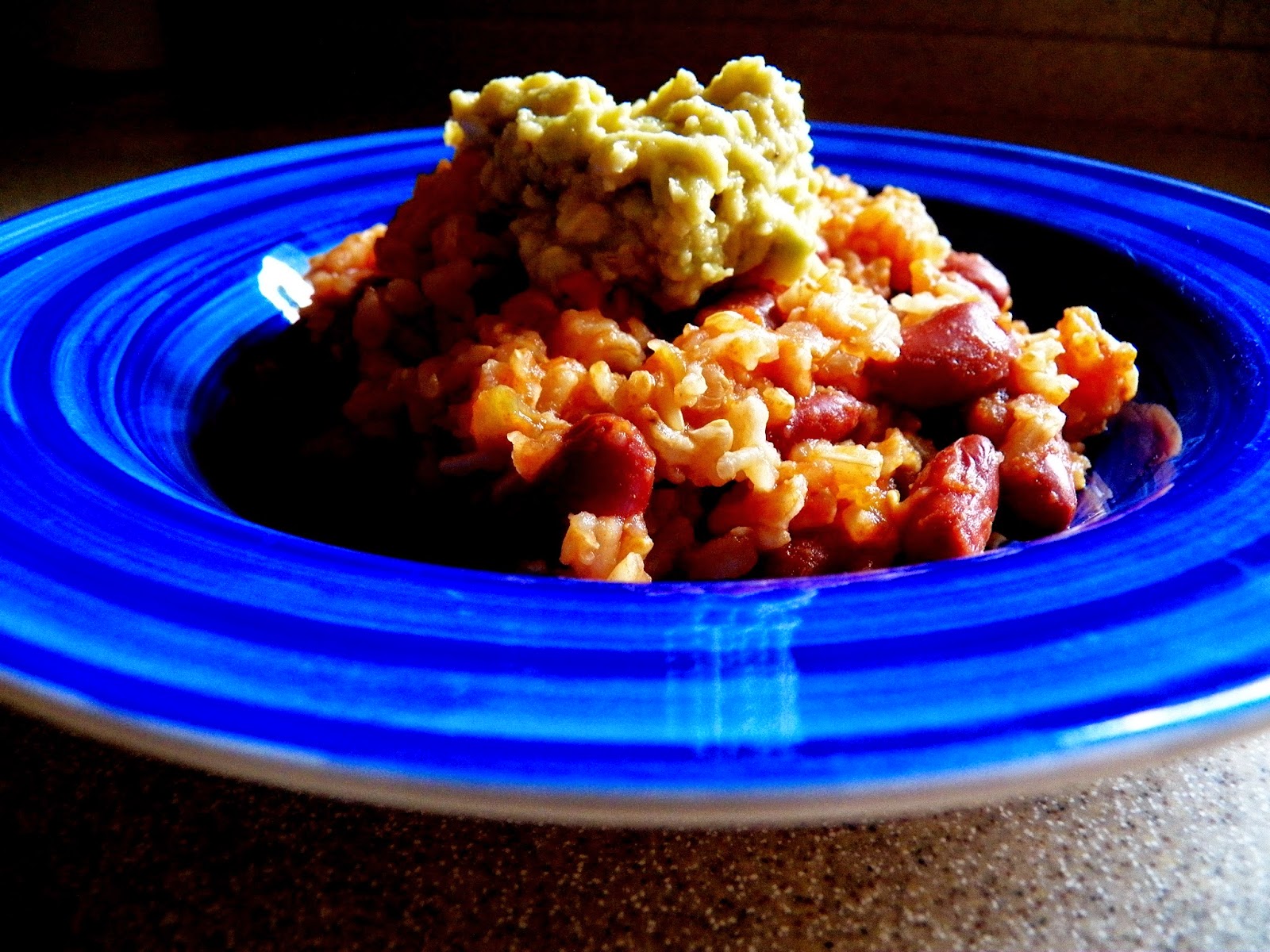 The Tasty Cheapskate 5Minute Rice and Bean Casserole with Avocado