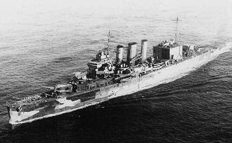 WW2 Battle of Atlantic Hunt for Bismarck - photo HMS Suffolk