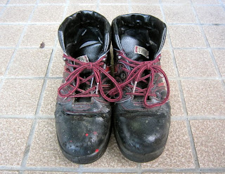 履き古した作業靴