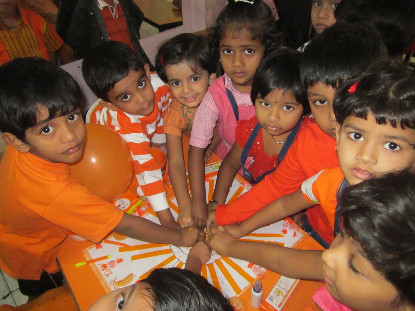 Gowtham Model School Santoshnagar Pre Primary Orange Color Day