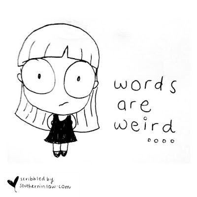 Words Are Weird Cartoon Drawing