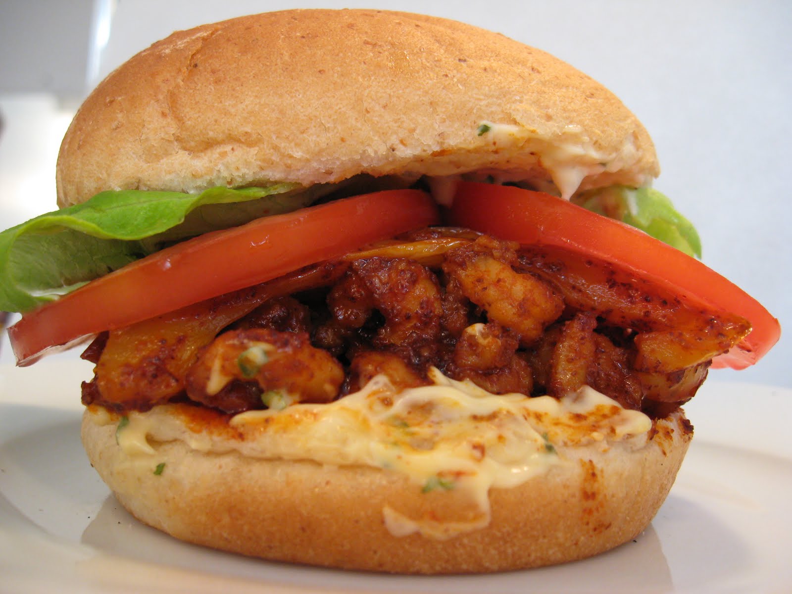 Recettes de Flipp: Hamburger cajun aux crevettes
