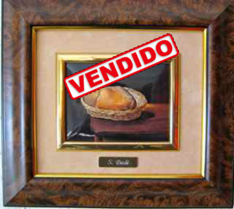 Cuadro La Cesta de Pan. Esmalte de Dali ¡VENDIDO! El Merkadillo Vintage