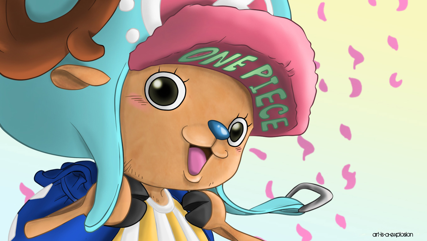 One Piece Wallpaper Chopper Blue Hat One Piece Wallpaper