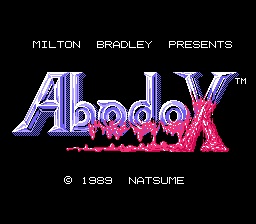 Abadox Title Screen