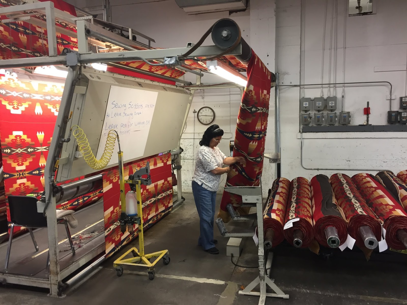 CHAD'S DRYGOODS CHAD'S FACTORY VISIT PENDLETON WOOLEN MILLS