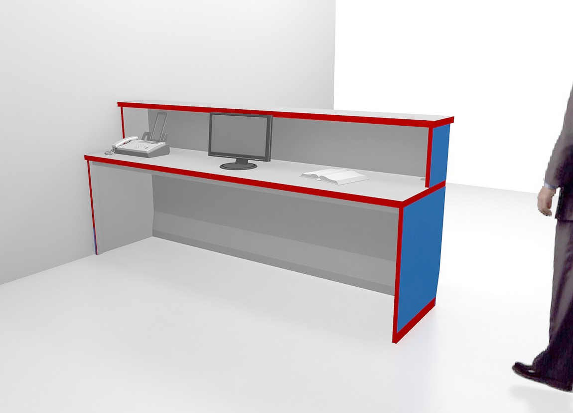 Meja Kasir Front Desk Kantor Kawasan Pergudangan Furniture Semarang