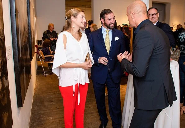 Hereditary Grand Duchess Stephanie and Hereditary Grand Duke Guillaume attended the opening of "Art2Cure" exhibition in New York City