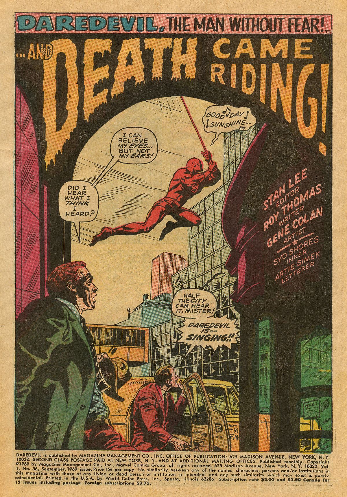 Read online Daredevil (1964) comic -  Issue #56 - 3