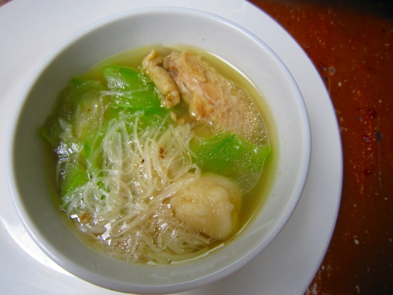 Chicken Misua Soup with Patola