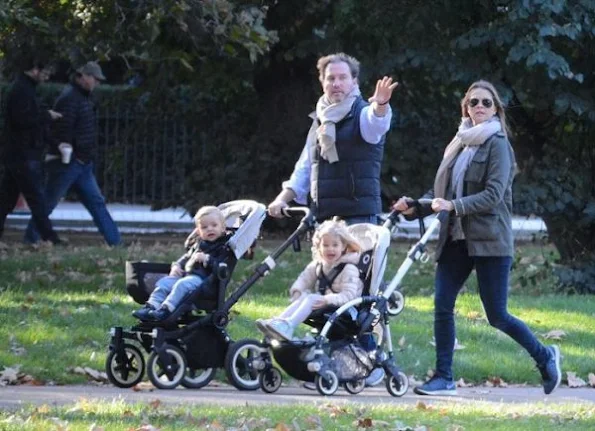 Swedish Princess Madeleine wore Valentino Byron cotton jacket and Chinti and Parker Stars & stripes sweater.