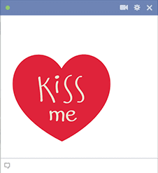 Kiss Me Facebook Sticker