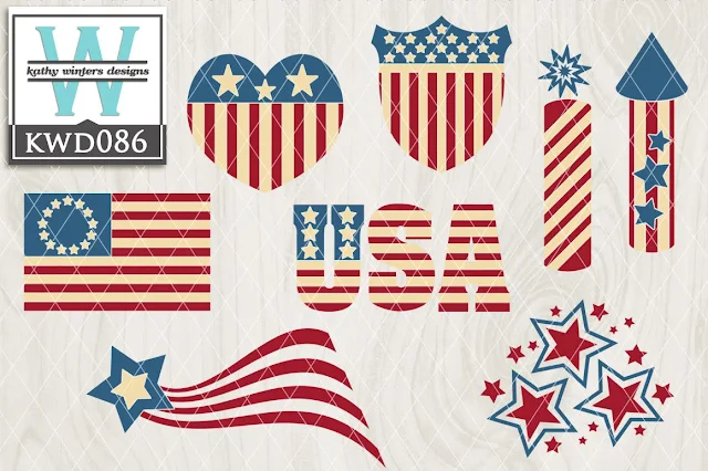silhouette cameo patriotic juley 4 commercial designs license