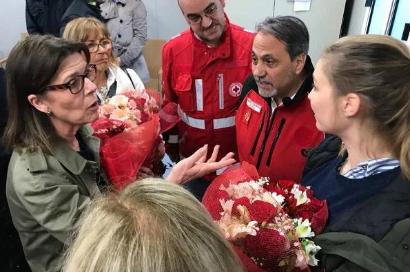 AMADE president Princess Caroline of Hanover and Beatrice Borromeo Casiraghi visited Campo Roya Mother-Child Centre in Ventimiglia