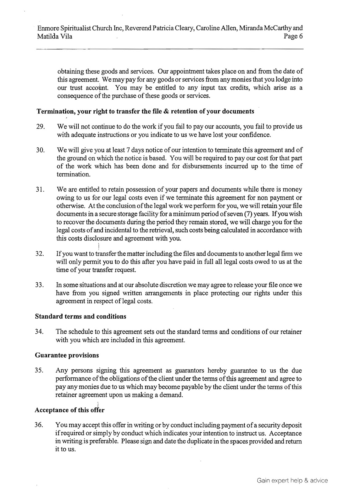 Filed Application for Assessment of Solicitor/Client Costs