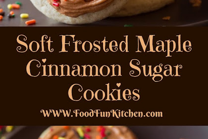 SOFT FROSTED MAPLE CINNAMON SUGAR COOKIES #christmas #cookies
