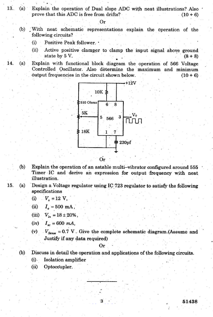 EE2254 Linear Integrated Circuits and Applications May June 2014 Question Paper University
