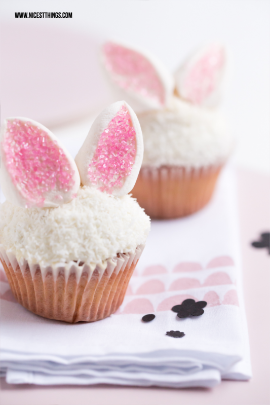 Osterhasen Cupcakes, Easter Bunny Cupcakes mit Marshmallow Ohren