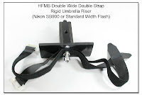 HFMB Double Wide Double Strap with Rigid Umbrella Riser - Flat Plate for Nikon SB900