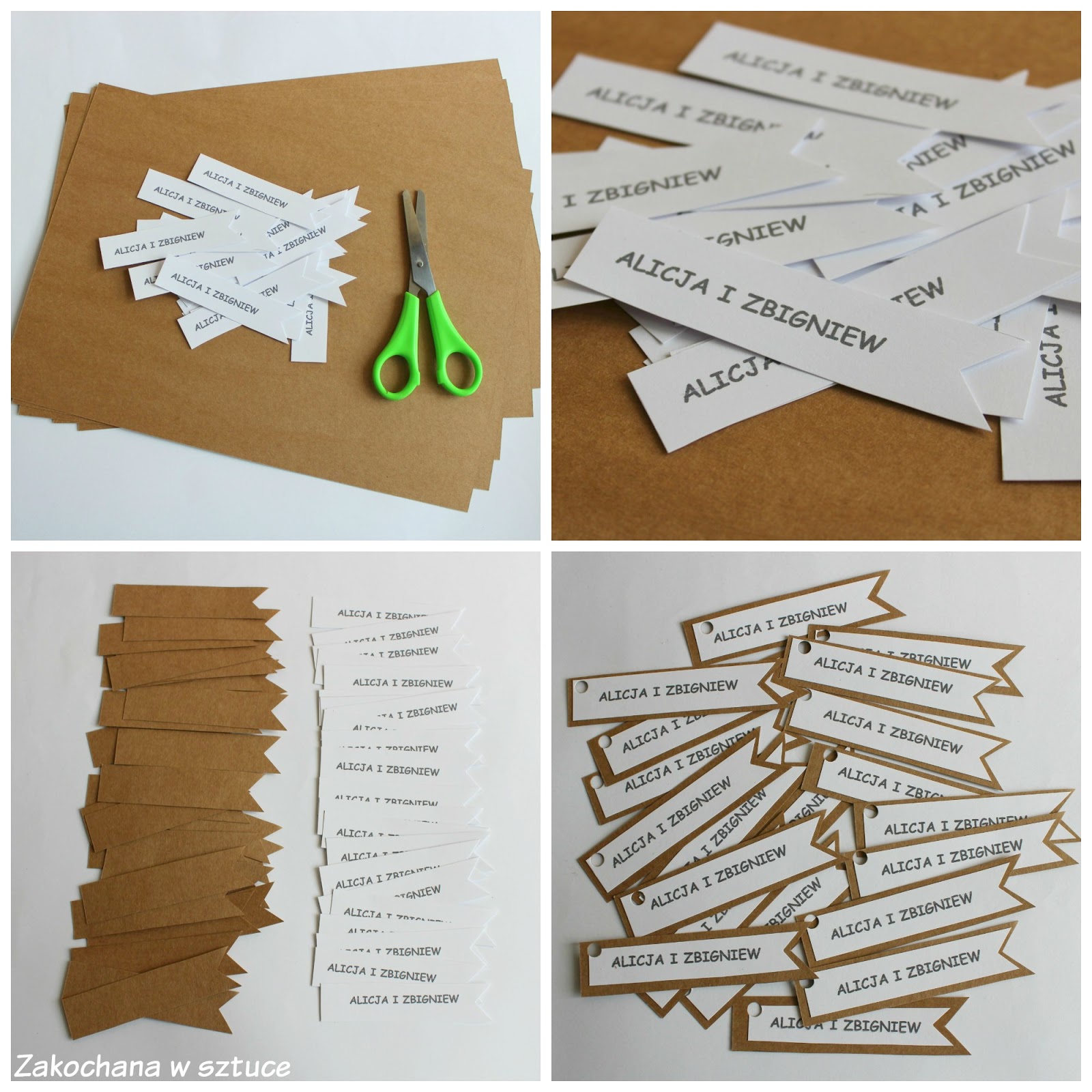 Zakochana W Sztuce Zaproszenia ślubne Diy W Stylu Rustykalnym