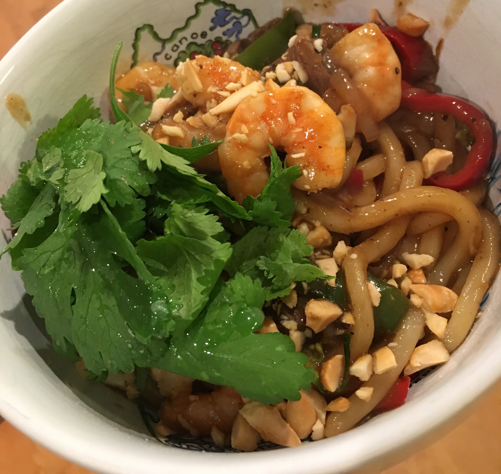 Time for dinner! Surf and Turf Black Pepper Udon Noodles