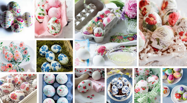 Decoupage σε πασχαλινά αυγά χωρίς κόλλα Decoupage σε πασχαλινά αυγά χωρίς κόλλα