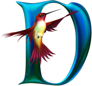 Abecedario de Colibrí. Hummingbird Alphabet.