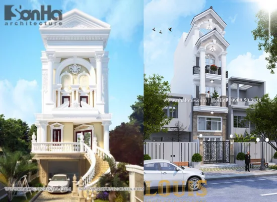 desain tampak depan rumah klasik 3 lantai