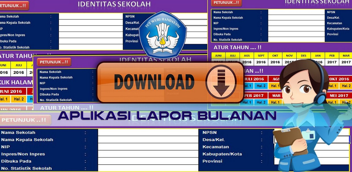 Aplikasi Laporan Bulanan Sekolah Excel Gratis