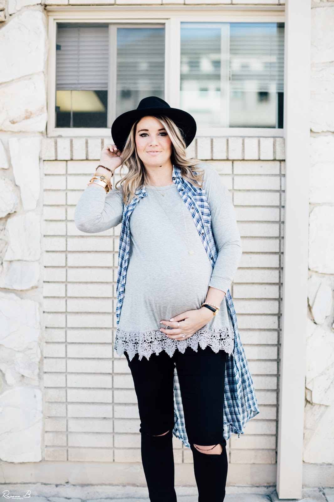 Fall Style, Fall Outfit, Plaid Duster, ASOS Maternity