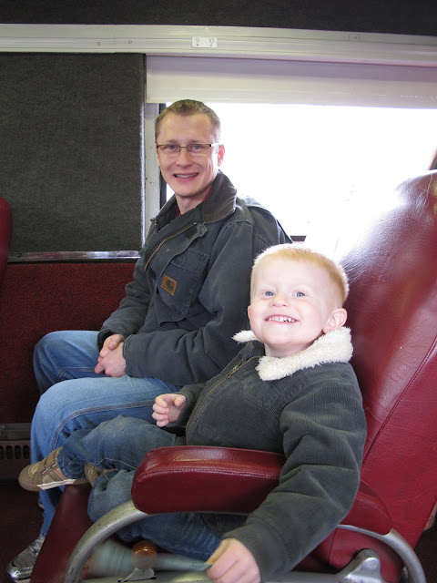 Daddy & Porter Seated on a Train