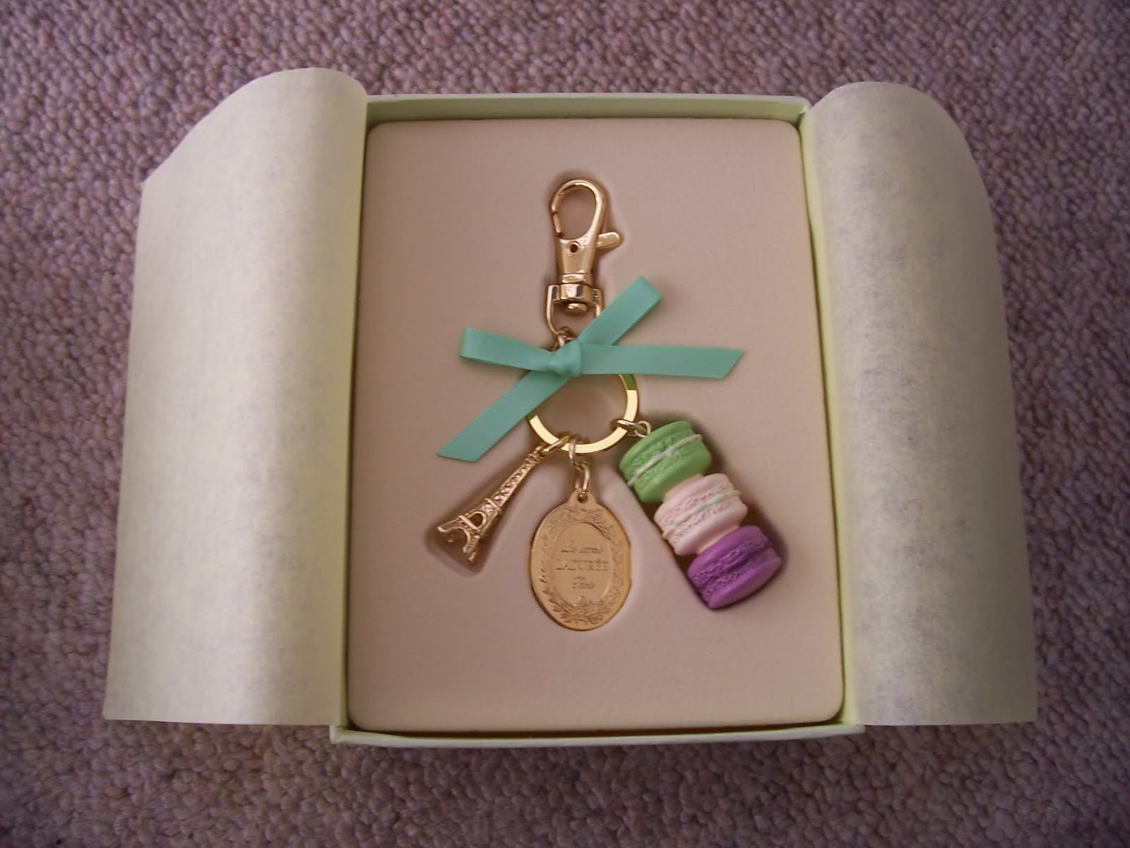 Ladurée bag charm and other gifts - The Graphic Foodie
