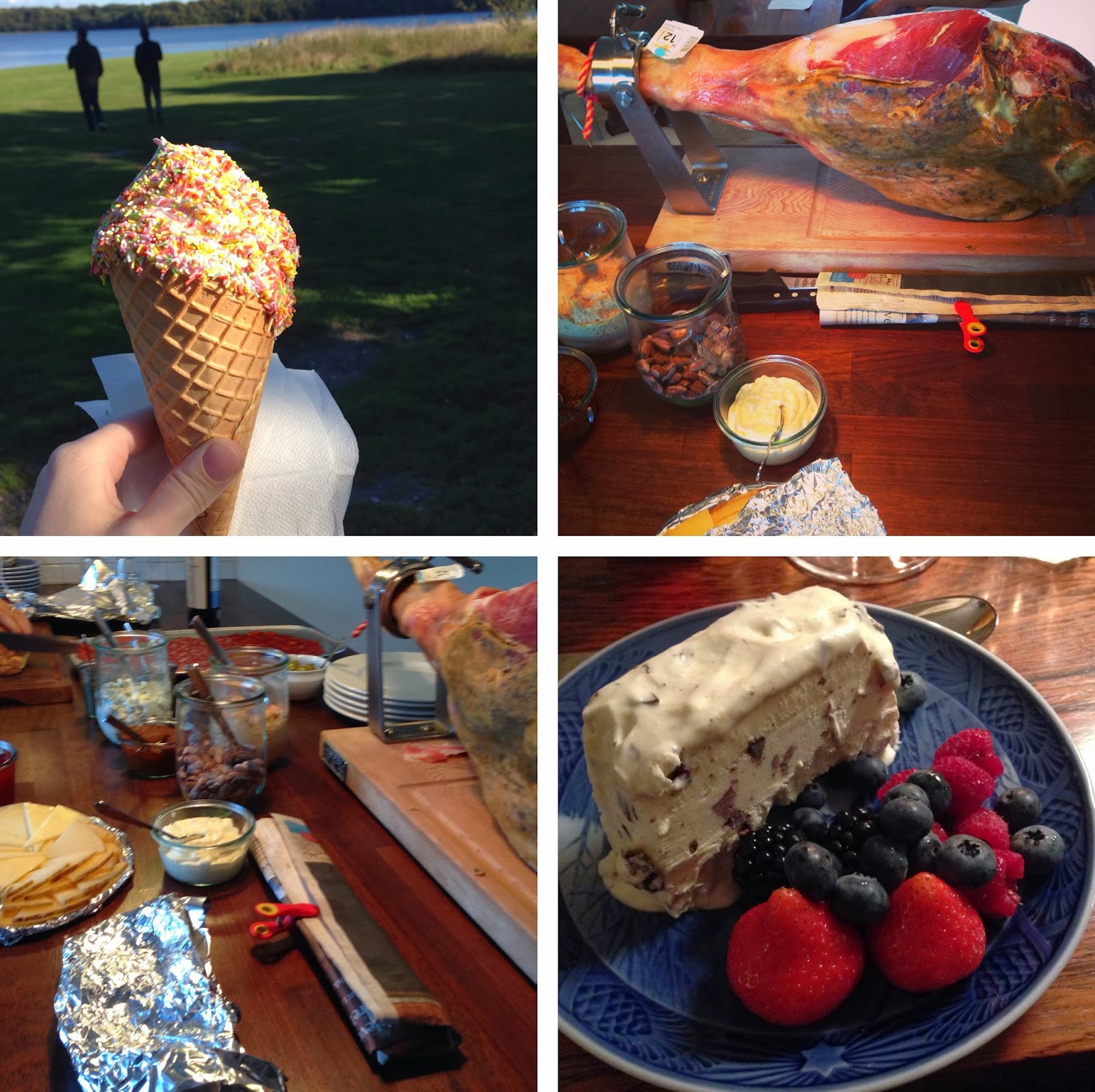 Tapas og is tapas, is, munkholm, skinke, dip, vaffel, efterår, arbejde,