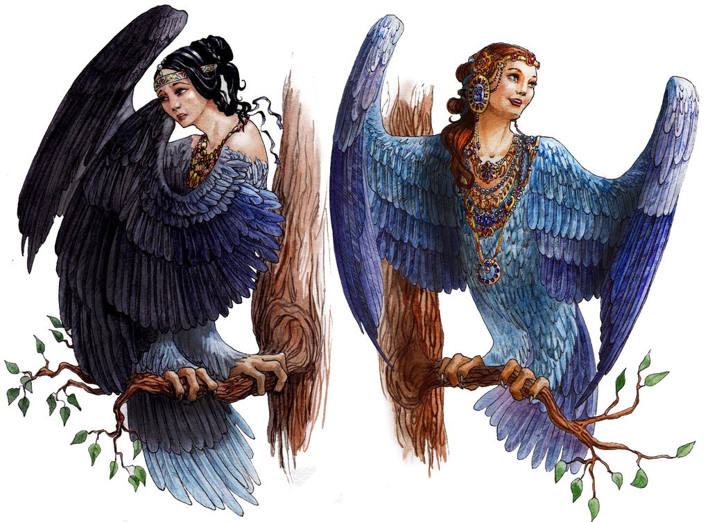 Sirin and Alkonost | Fantasy girl, Pagan gods, Slavic folklore