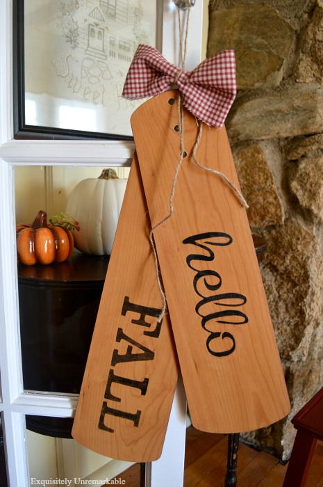 Ceiling Fan Blade Wooden Door Tag Sign Exquisitely Unremarkable