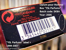 ysl perfume batch code