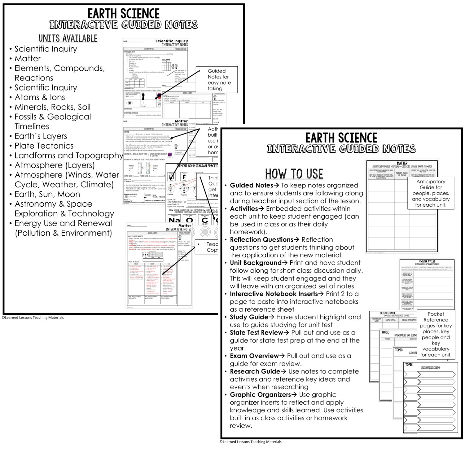 Earth Science Guided Notes and PowerPoints NGSS, Next Generation