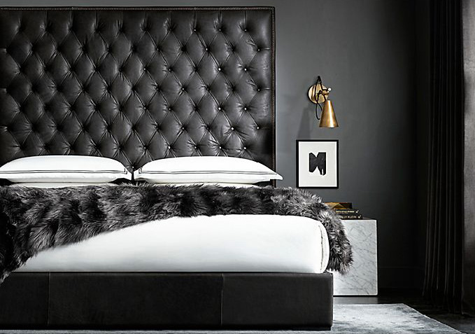 Leather Beds And Headboards Hideitalia, Leather Bed Headboard Design