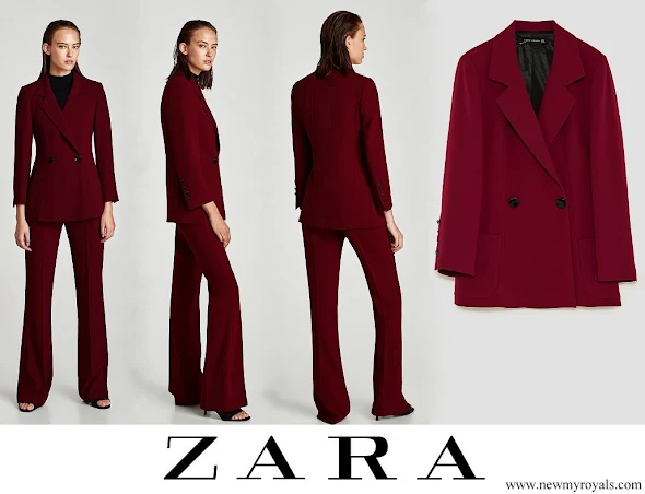 Danish Princess Marie wore Zara double breasted tailored jacket