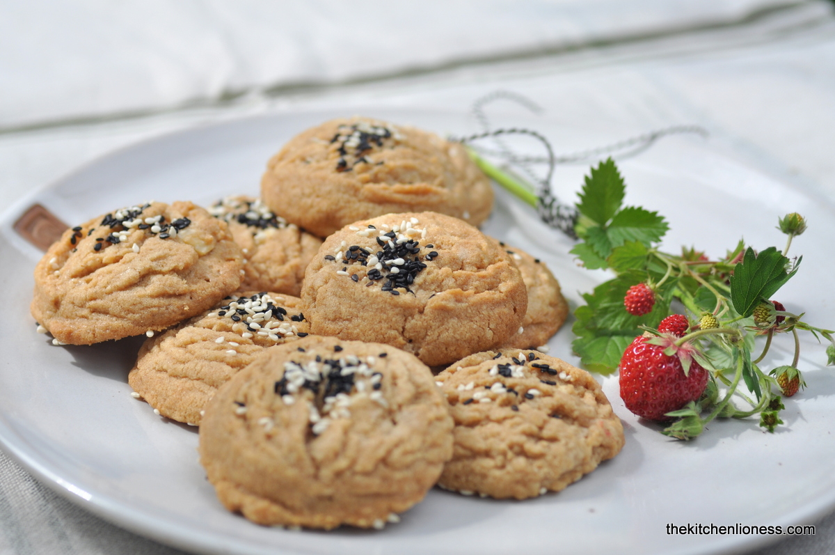 The Kitchen Lioness Tahini Cookies with Halva, white Chocolate & Sesame Seeds Time for a