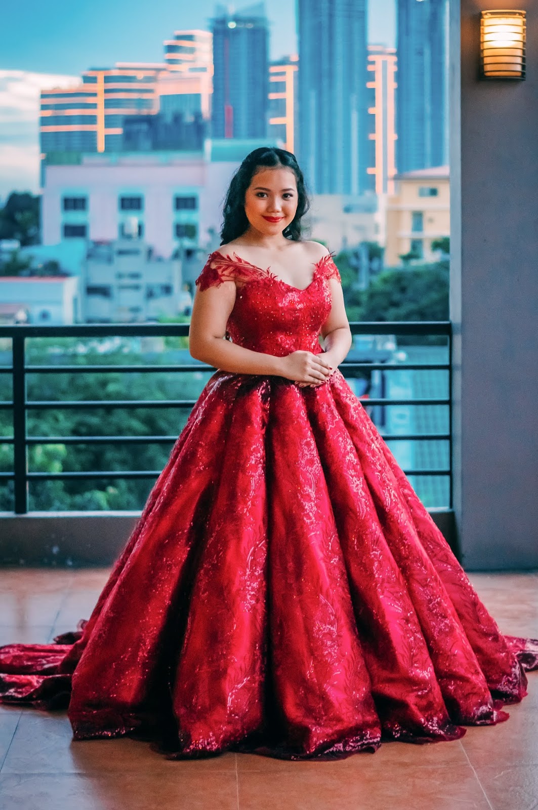 Red Color Wedding Dresses Filipino Philippines