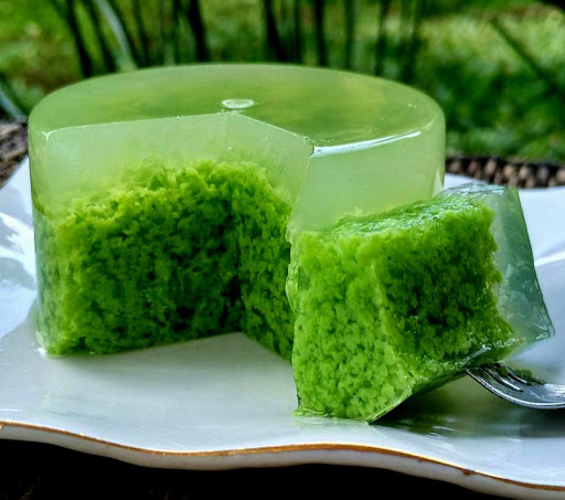 PUDING LUMUT PANDAN Resep Membuat Puding Lumut Pandan Hijau Santan