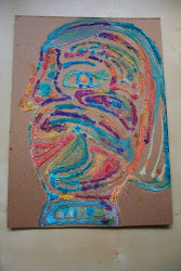 salt glue watercolor painting paintings self paint pink cardboard watercolors lesson mama draw water portraits craft scrap collect paints